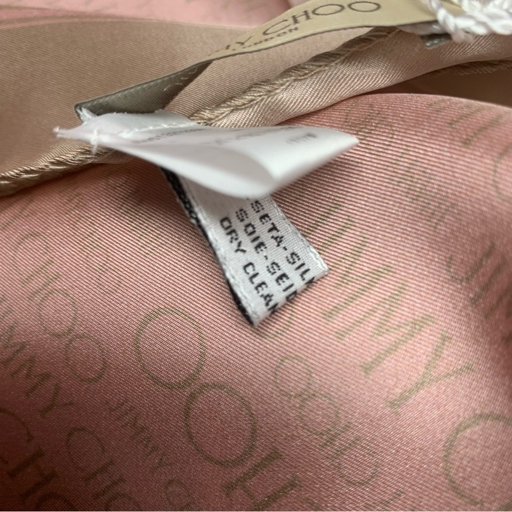 With Box Jimmy Choo Blush and Beige Silk Scarf - Picture 11 of 16